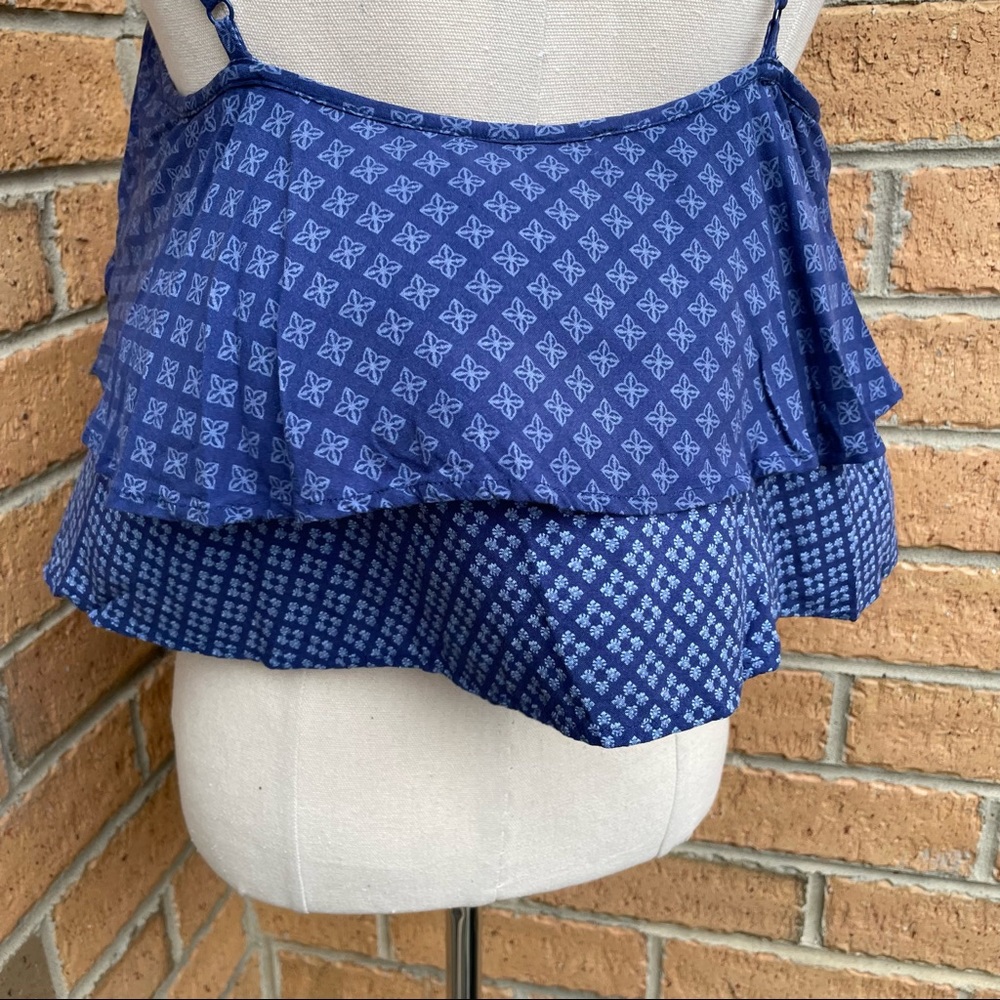 JUST JEANS Crop Layered Singlet Purple Size 12 Casual Beach Summer Party - Picture 6 of 7